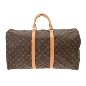 Louis Vuitton Monogram Keepall Brown Canvas Boston Bag